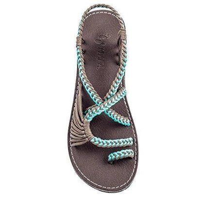 European and American beach flip flops with anklet straps in various colours