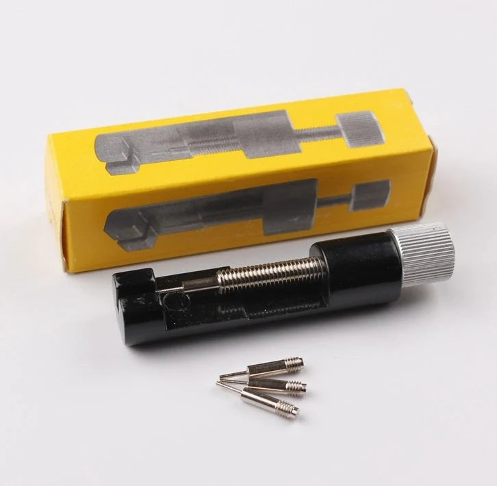 A sleek and compact watch strap adjuster tool for easily resizing and customising watch straps for a perfect fit