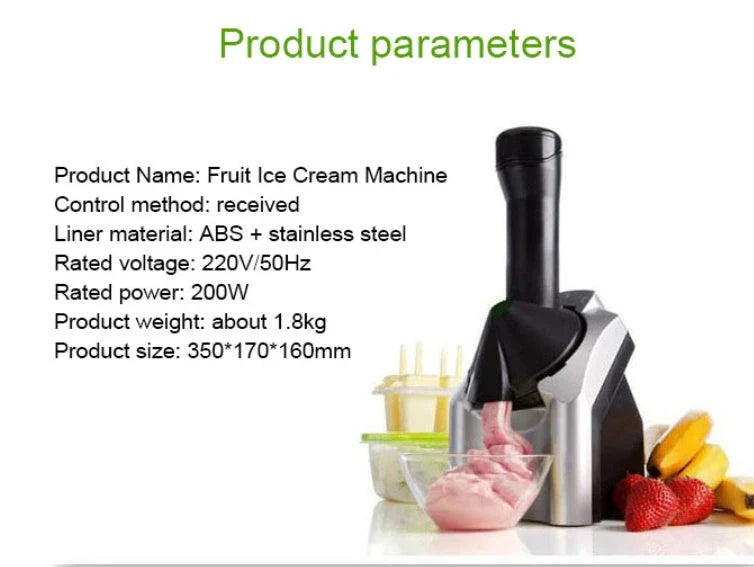 Premium Home Ice Cream Maker with Stainless Steel Bowl and ABS Casing for Delicious Homemade Ice Cream