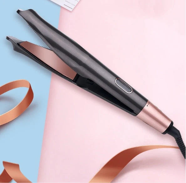 2-in-1 Professional Hair Straightener and Crimper with adjustable temperature settings