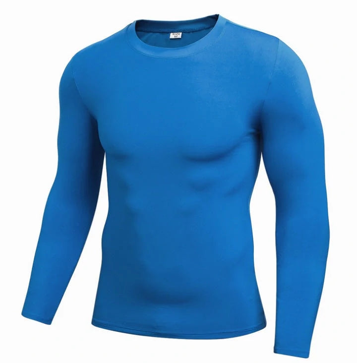 Men's Dry-Fit Long Sleeve Compression Top in various colours and sizes