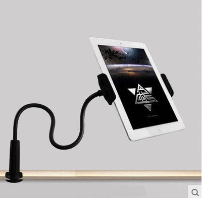 Versatile tablet and phone stand with 360-degree rotation for comfortable hands-free use while lounging on the couch or in bed