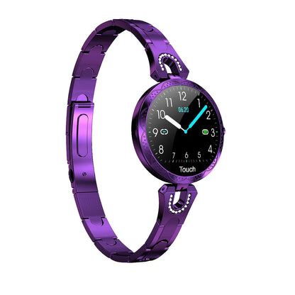 Stylish smartwatch with sleek design, high-definition colour display, and health monitoring features for fashionable British women