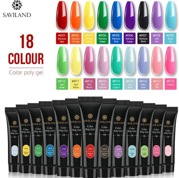 15g Coloured Crystal Nail Extension Glue for vibrant, durable nail art