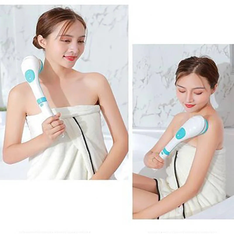 5-in-1 Electric Bath Brush with rechargeable battery and five brush heads