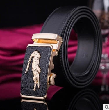 Premium leather automatic buckle belt in multiple styles and sizes