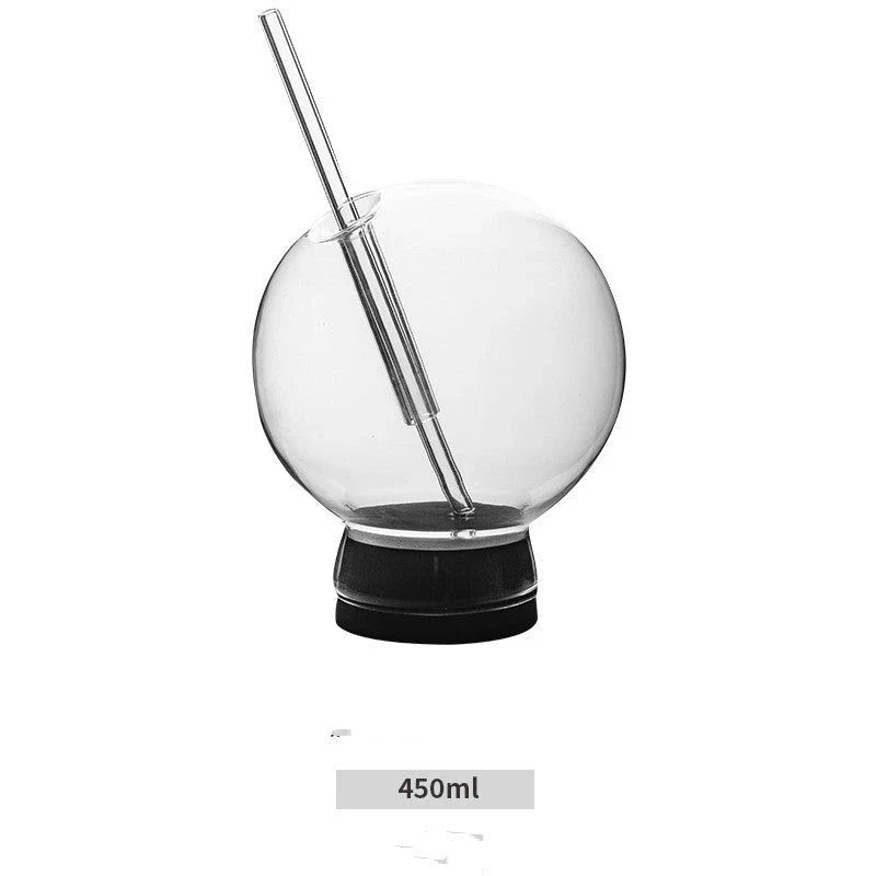 Premium borosilicate cocktail glasses with a stylish molecular design, suitable for a variety of alcoholic and non-alcoholic drinks