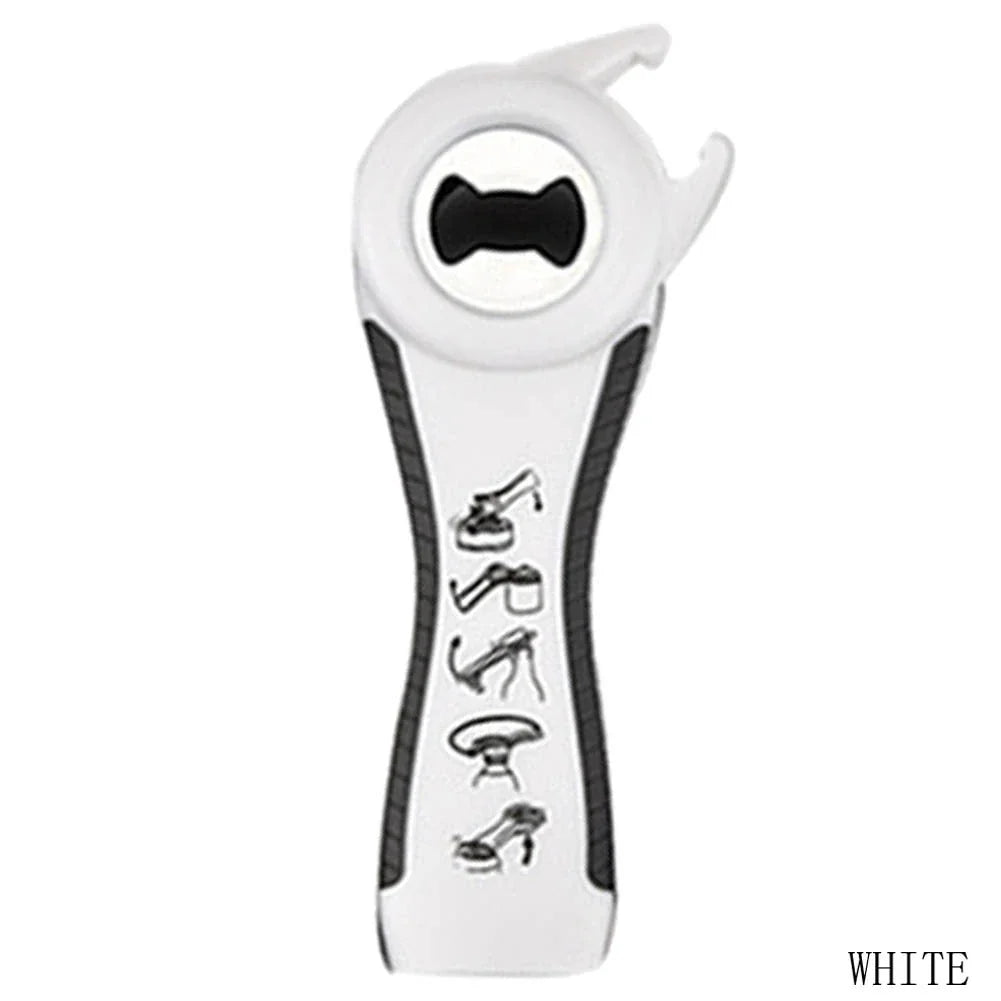 Versatile 5-in-1 stainless steel can opener and bottle opener - a must-have for any UK kitchen