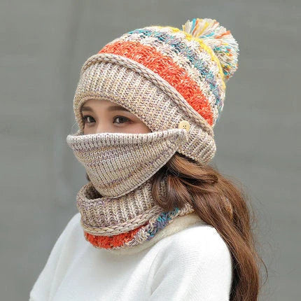Korean winter knitted wool hat in various colours