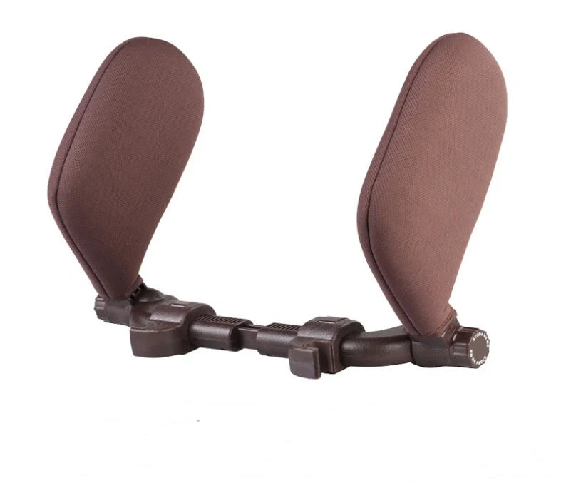 Adjustable car seat headrest pillow with memory foam for neck support during travel