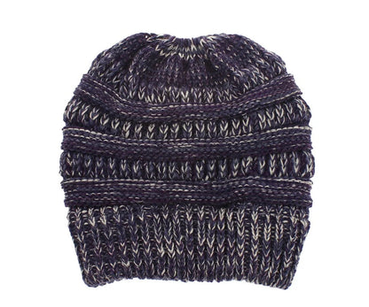 Stylish knitted wool beanie for British ladies with a discreet ponytail hole and a variety of vibrant colour options