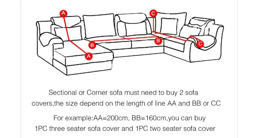 Elastic sofa cover in navy blue with high-density fabric protection