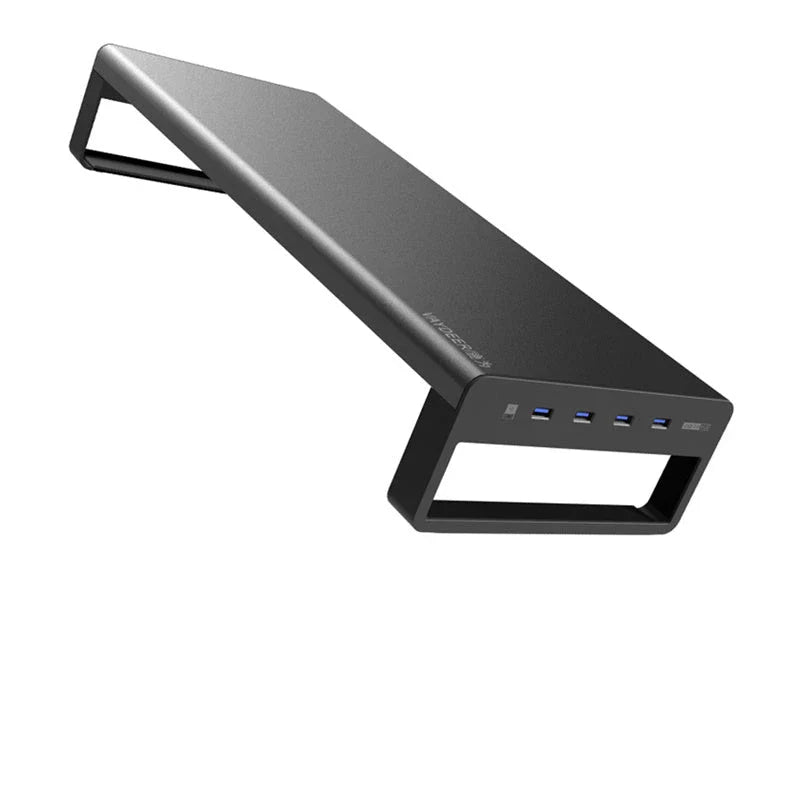 Compact USB 3.0 keyboard storage rack made of premium aluminium alloy with four high-speed USB ports for charging and data transfer