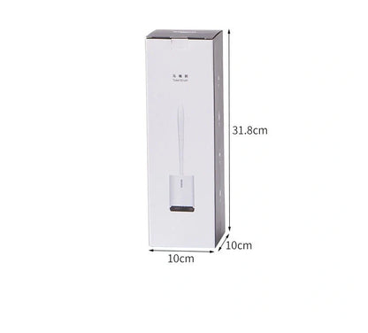High-quality toilet brush with soft, decontaminated TPR bristles, ergonomic handle, and versatile floor-standing or wall-mounted design.