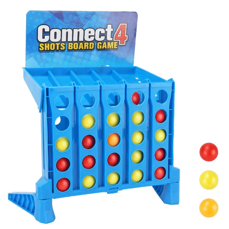 Connect 4 Shots Bouncing Ball Game for parent-child interaction, blue color