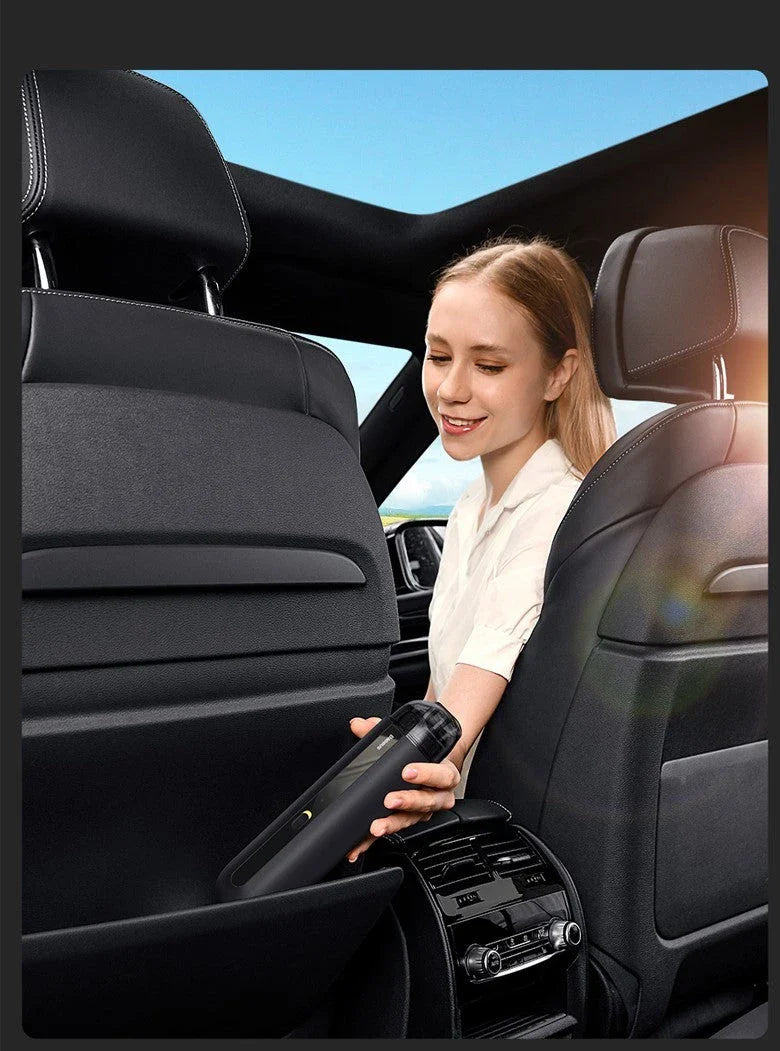 BASEUS Wireless Car Vacuum Cleaner with 5,000Pa Suction, Portable Design, and HEPA Filtration for Spotless Car Interior