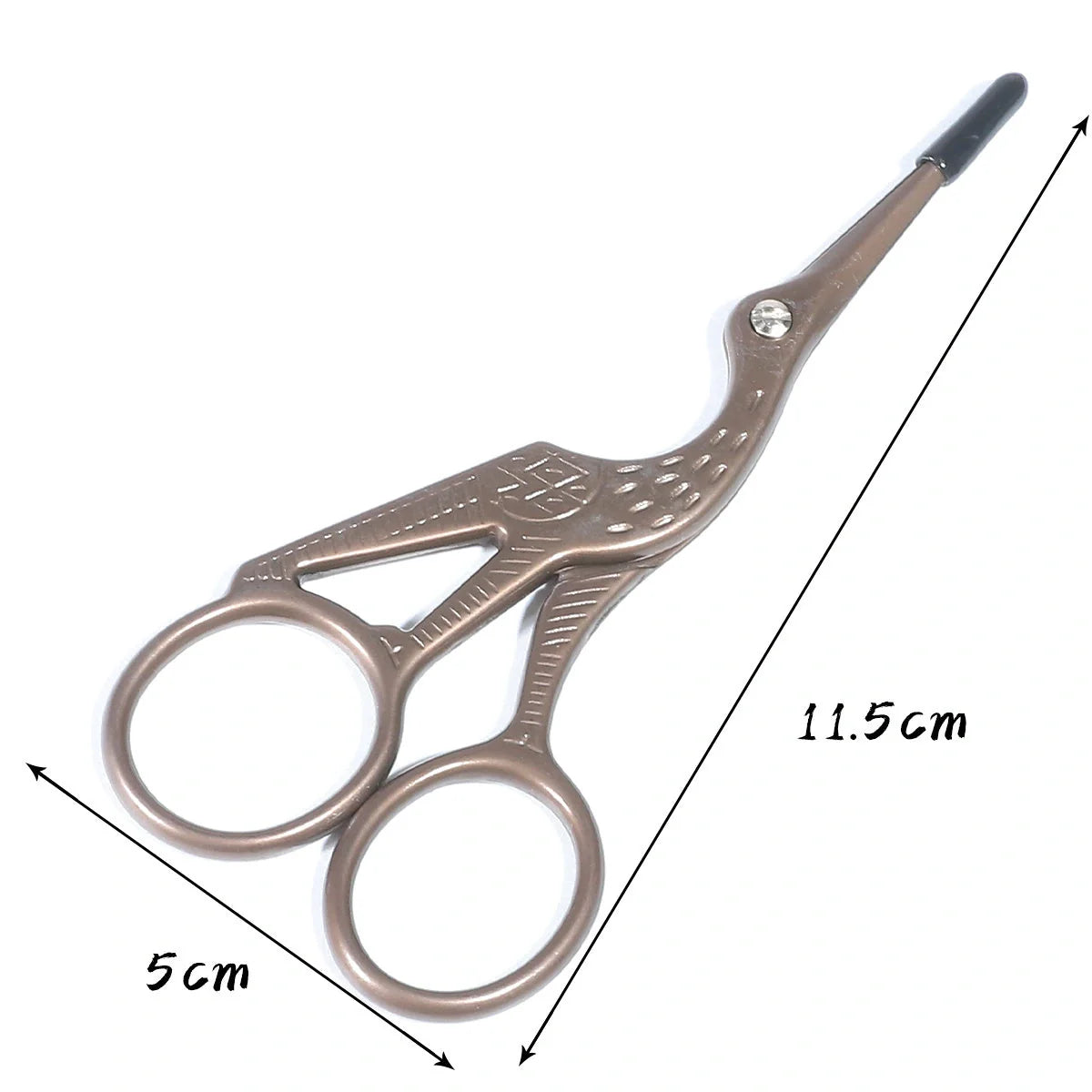 Elegant stainless steel crane embroidery scissors in various colors