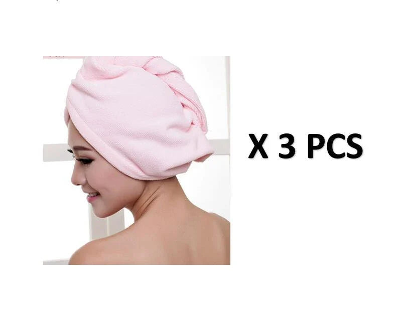 Luxury microfibre hair drying cap with absorbent and quick-drying properties, available in various colours