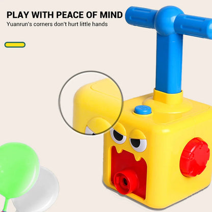 Children's air balloon powered car toy with 12 balloons, educational and eco-friendly