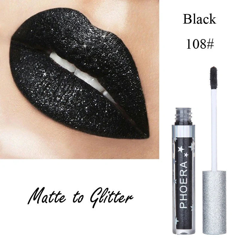 Moisturising candy-coloured lip gloss with glitter for a dazzling lip look