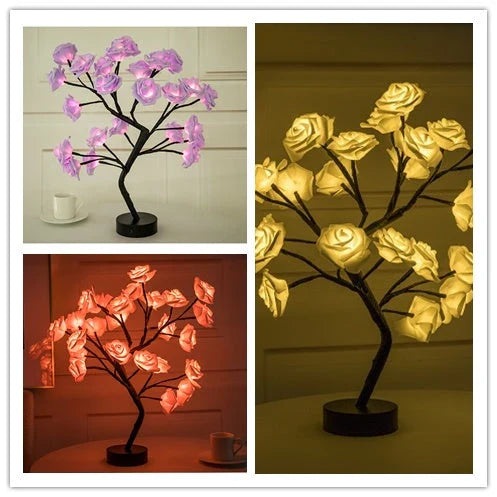 Enchanting Rose Flower Lamp with warm, soothing lighting and USB/battery power options for versatile home decor