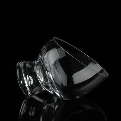 Diagonal Salad Cup with gold-edged design for elegant table settings