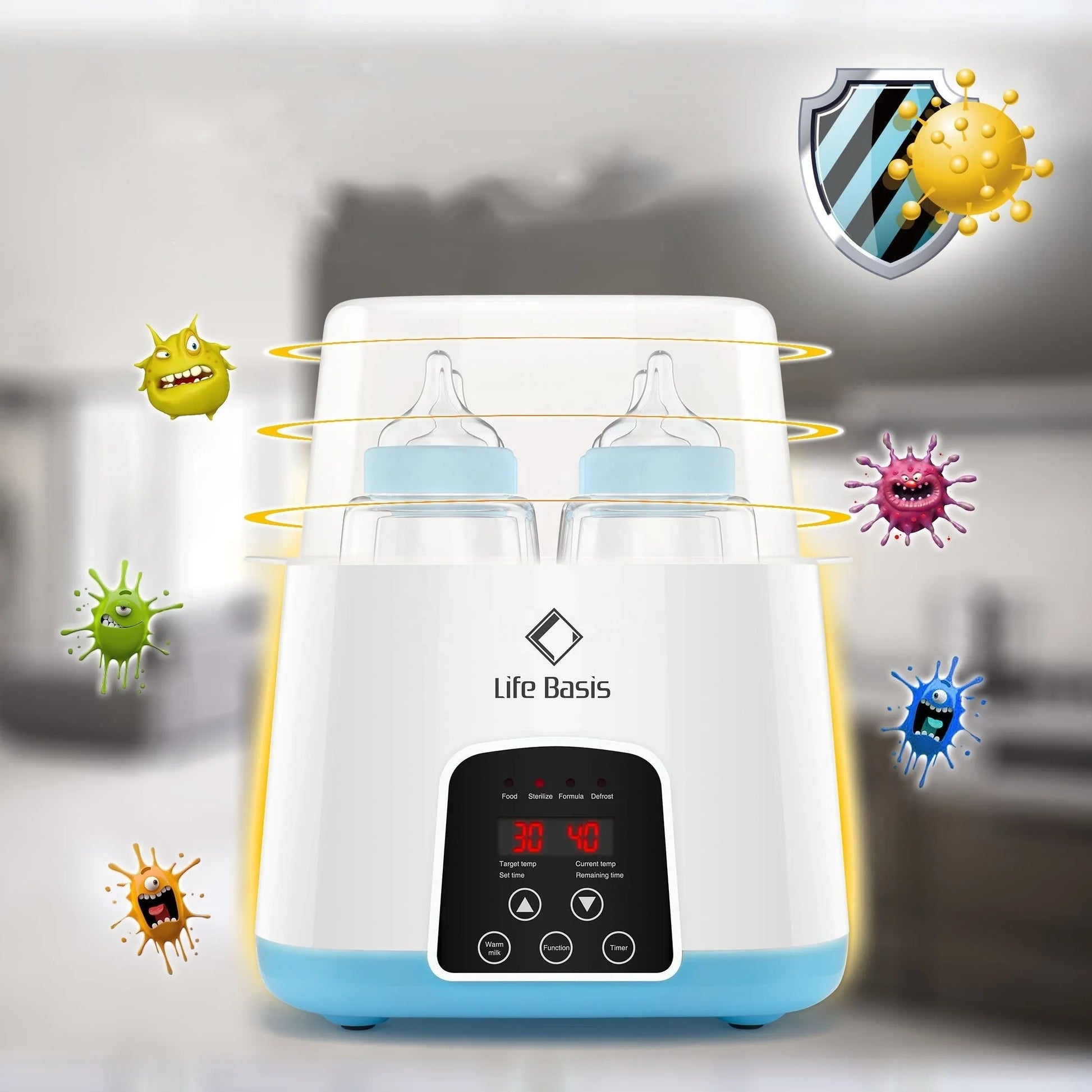 Automatic Baby Bottle Warmer with Thermostat - Effortless Mealtime for Busy Parents