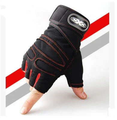 Premium half-finger cycling gloves with breathable mesh, adjustable wrist support, and non-slip palm grips for superior comfort and control during cycling and fitness activities.
