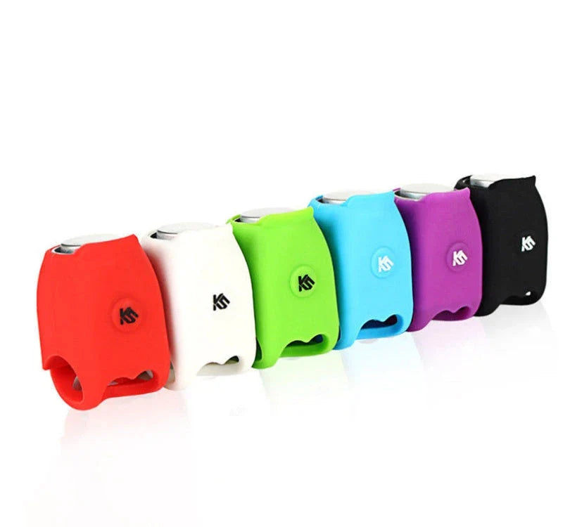 Powerful 120 dB bicycle siren with 6 customisable sound modes, made of premium silica gel for durable and waterproof performance