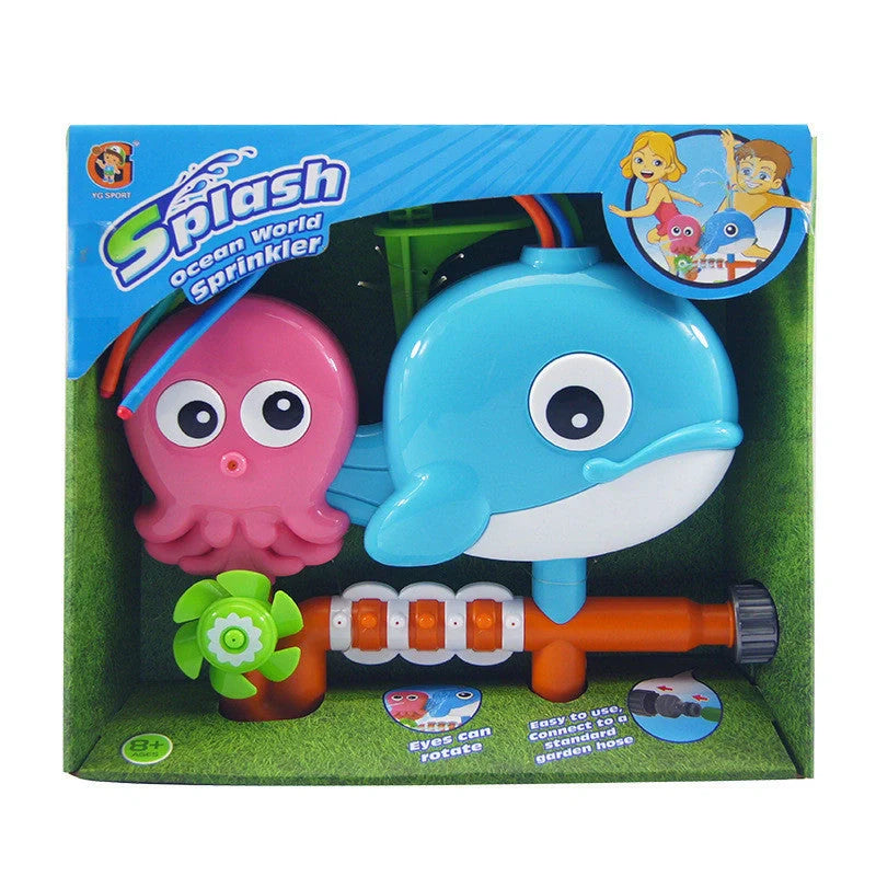 Cartoon sprinkler water toy for baby and toddler summer play