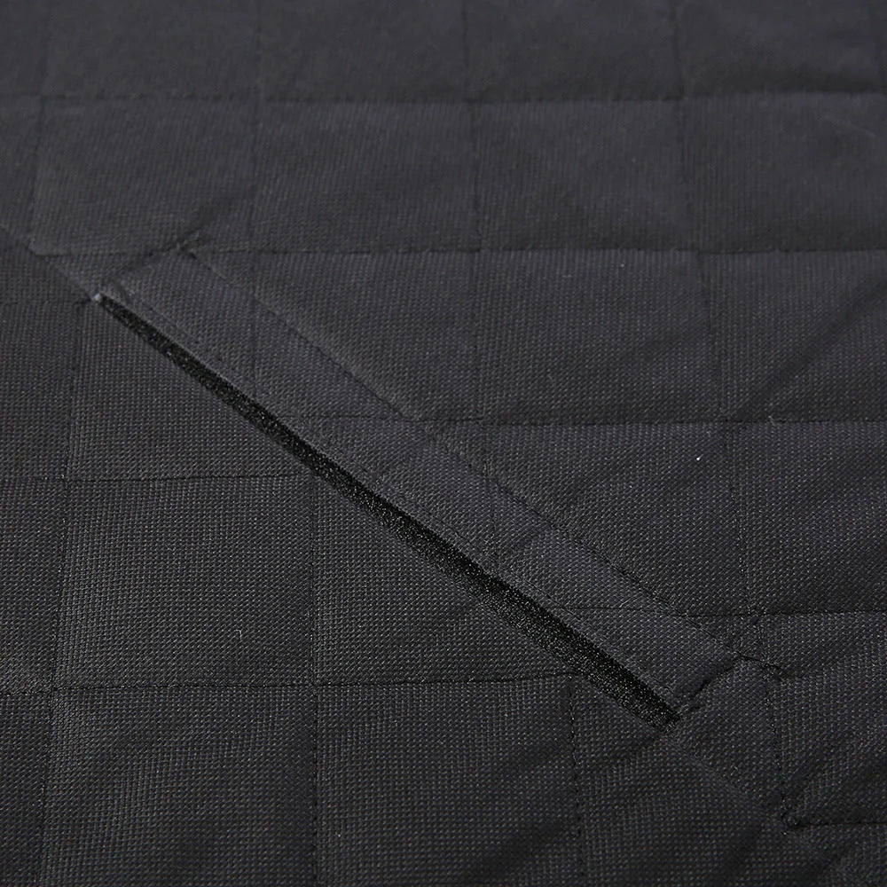 Waterproof dog car seat cover with view mesh and anti-skid surface