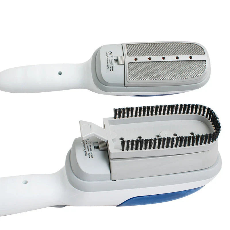Portable mini steam iron with garment steamer for on-the-go wrinkle removal and dry cleaning