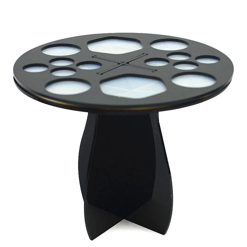 14-hole makeup brush holder in various colours for organising and drying brushes