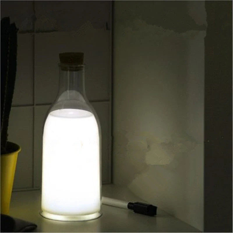 Milk Bottle USB Charging LED Nightlight Lamp with a soft, warm glow - a comforting and practical sleep companion for babies and children