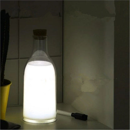 Milk Bottle USB Charging LED Nightlight Lamp with a soft, warm glow - a comforting and practical sleep companion for babies and children
