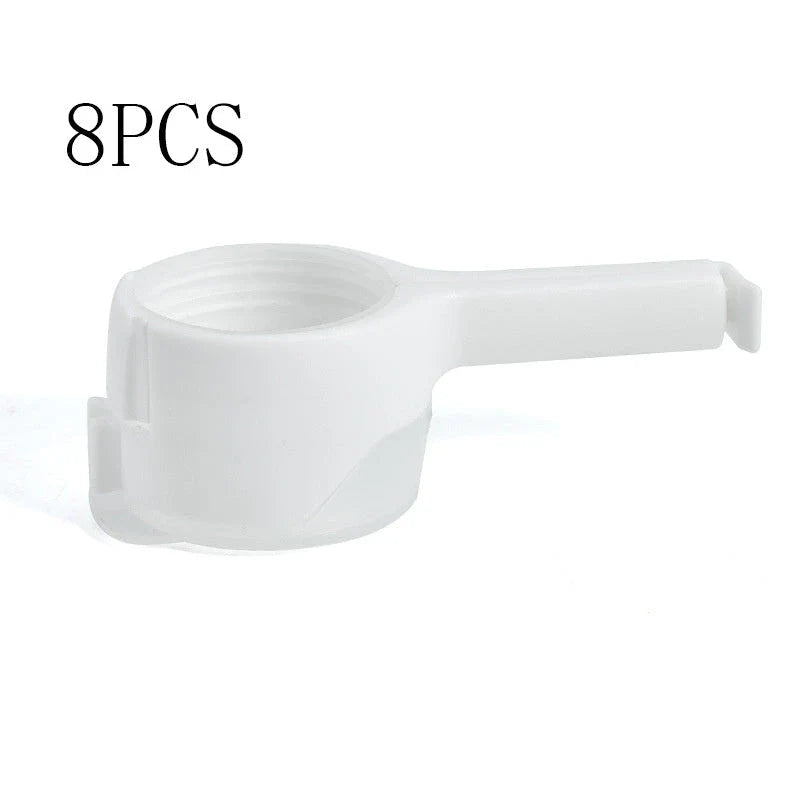 Premium food preservation clip with airtight seal and wide pouring spout to keep snacks fresh