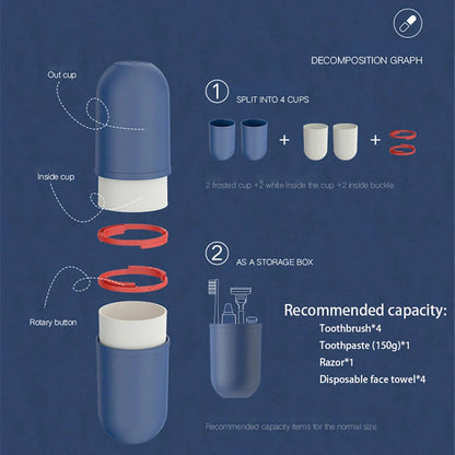 Capsule-shaped travel bottle in various colours with leak-proof design