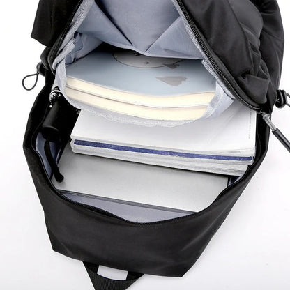 Stylish nylon backpack with multiple compartments for everyday use