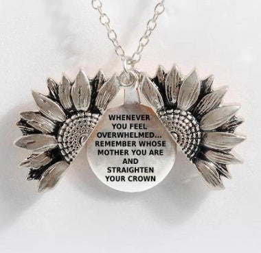 Elegant Sunflower Double-layer Lettering Necklace in various colours
