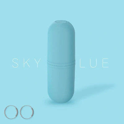 Capsule-shaped travel bottle in various colours with leak-proof design