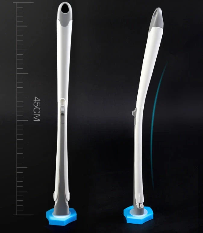 Premium disposable toilet brush with plastic, sponge, and scratch-resistant cloth for effective and hygienic bathroom cleaning