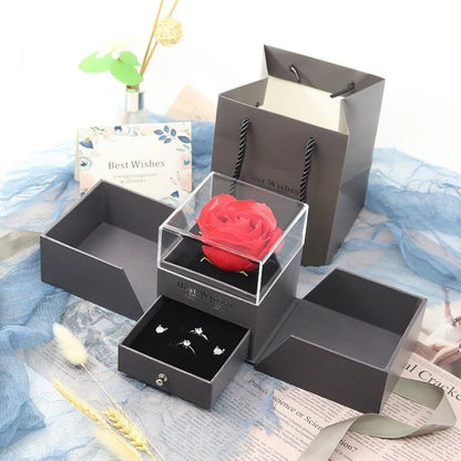 Eternal plastic rose in various colors, featuring lifelike petals and a durable design for long-lasting beauty and elegance