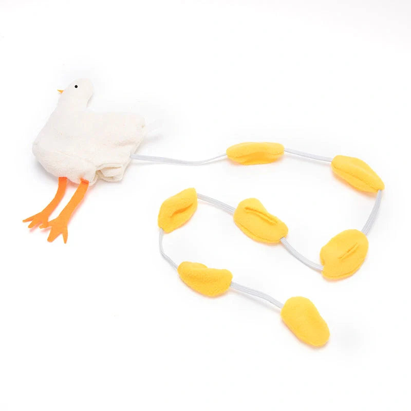 Polar fleece dog foraging toy for slow eating and mental stimulation