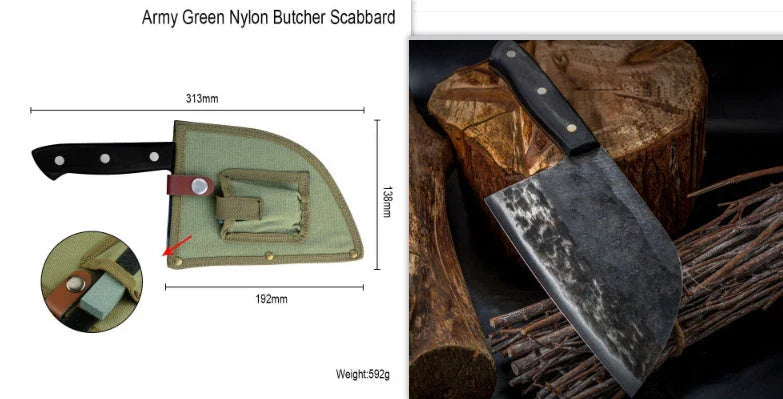 Premium stainless steel meat cleaver knife with ergonomic handle and razor-sharp, durable blade for efficient cutting in the kitchen