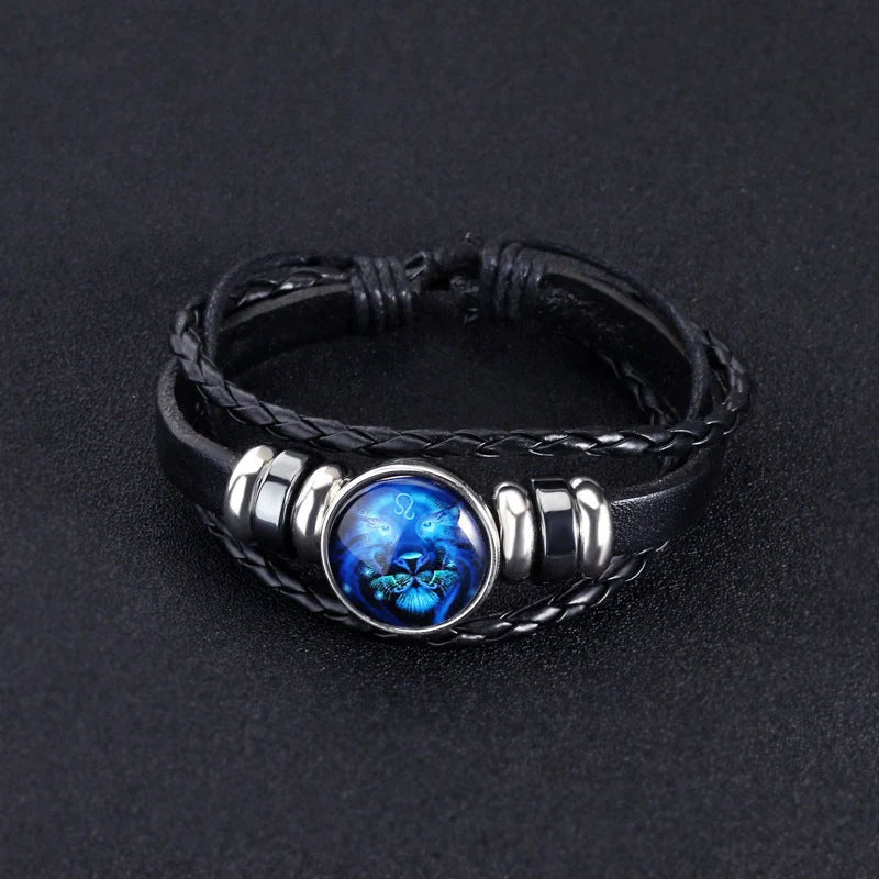 Glowing Zodiac Bracelet in punk style with luminous feature for night-time wear