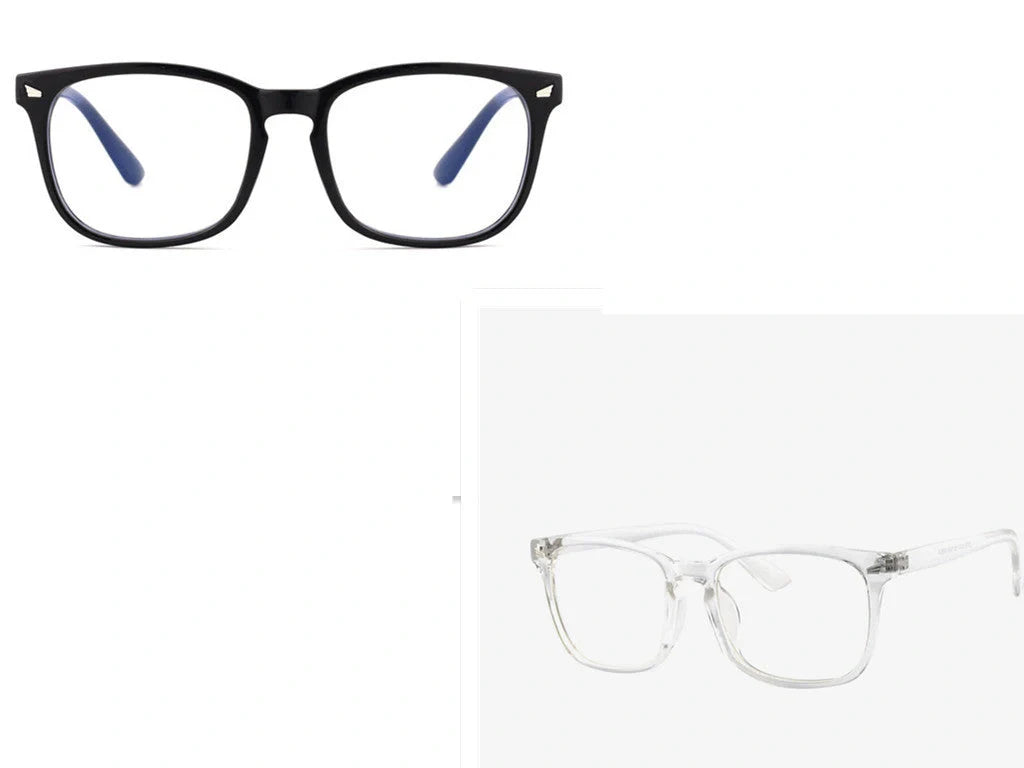 Stylish square blue light blocking glasses for eye protection and comfort