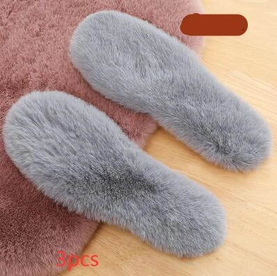 Winter sheepskin insoles with wool felt layer for enhanced warmth and comfort