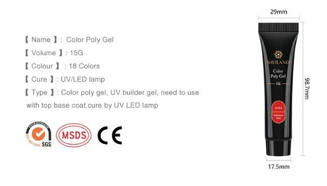 15g Coloured Crystal Nail Extension Glue for vibrant, durable nail art