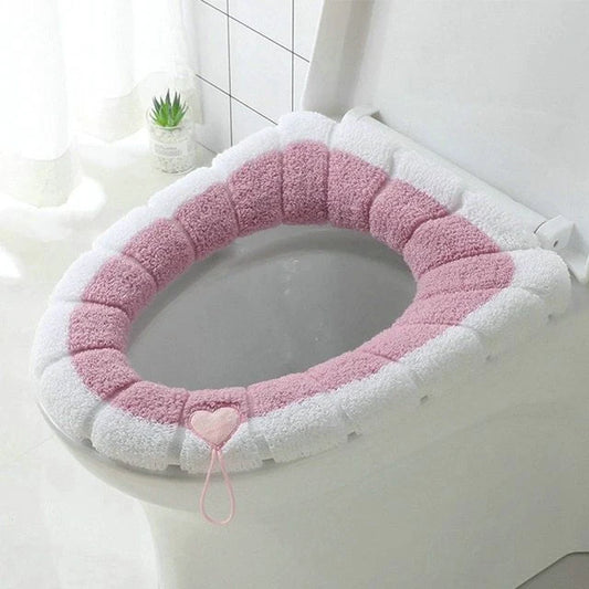 Winter Soft Washable Nordic Toilet Seat Cushion in various colours