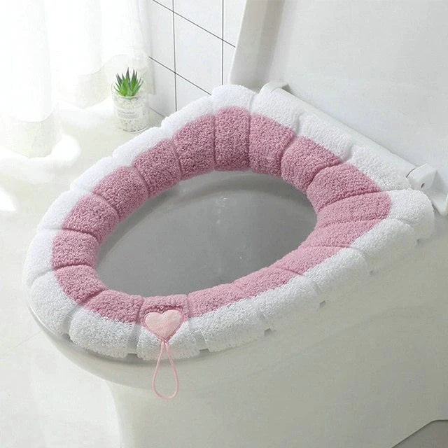 Winter Soft Washable Nordic Toilet Seat Cushion in various colours